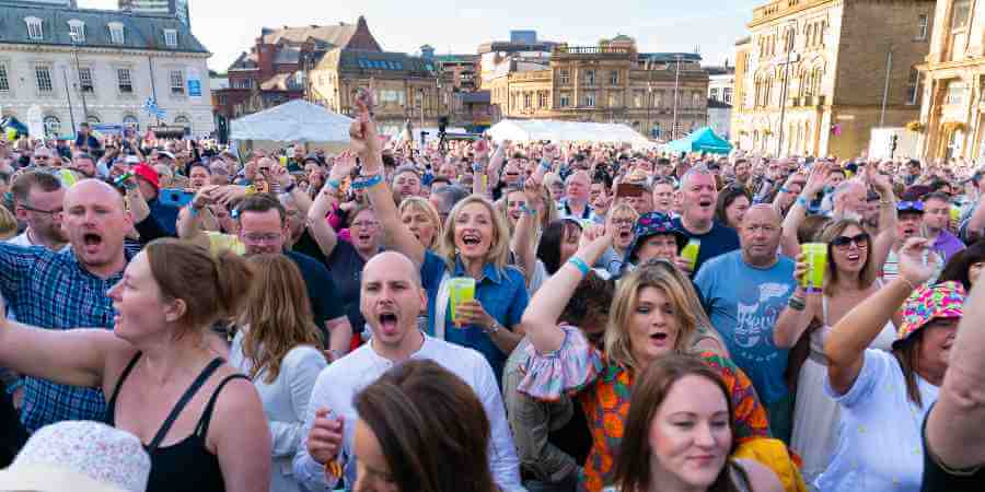 Visitors at Feel Good Festival.