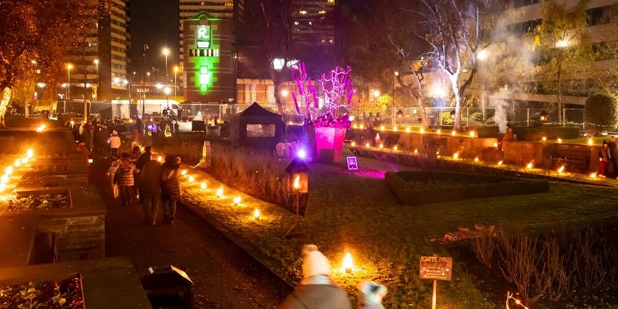 Ignite installation in Rochdale Memorial Gardens.