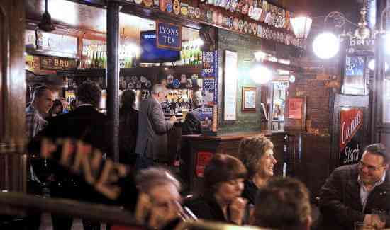 Drinkers in The Baum pub.