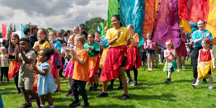 Children in the carnival.