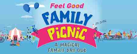 Logo reading, Feel Good Family Picnic, a magical day out.