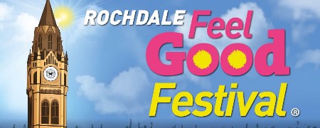 Logo reading, Rochdale Feel Good Festival.