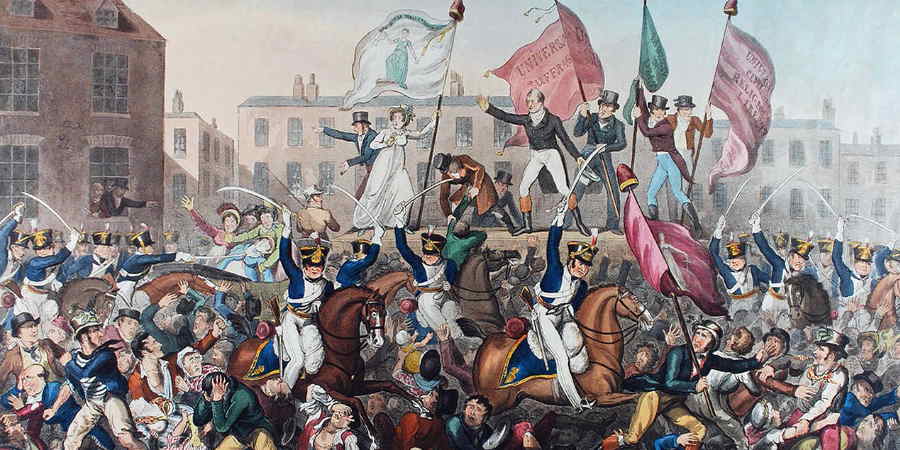 Illustration of the Peterloo Massacre.