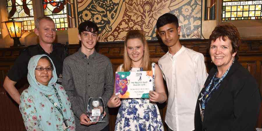 The Rochdale Soup Kitchen Volunteers with their award.