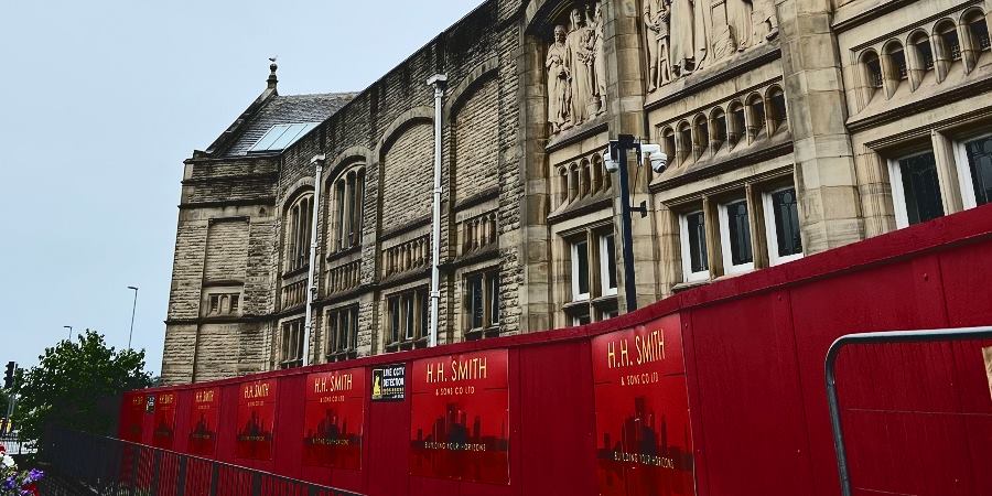 Hoarding outside Touchstones Rochdale.