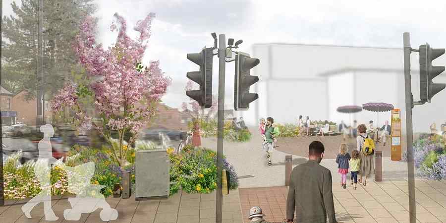 Artist impression of the redeveloped square.