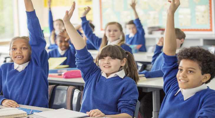 Children in a primary school classroom.